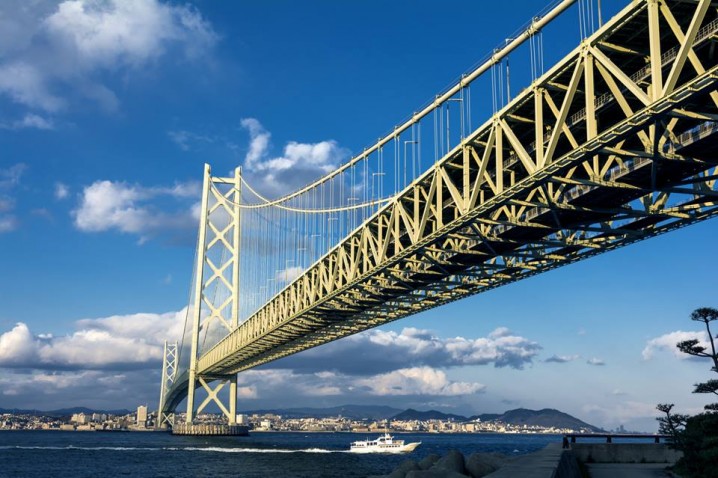 Akashi Kaikyo Bridge a length of 3911meters!