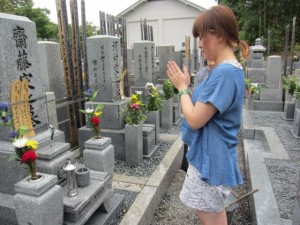 visiting the grave