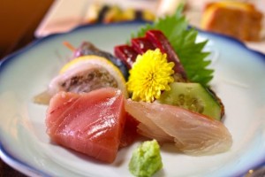 "Kiku" is often displayed to "the sashimi"