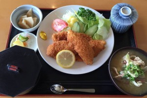 "Aji-furai" (fried mackerel)