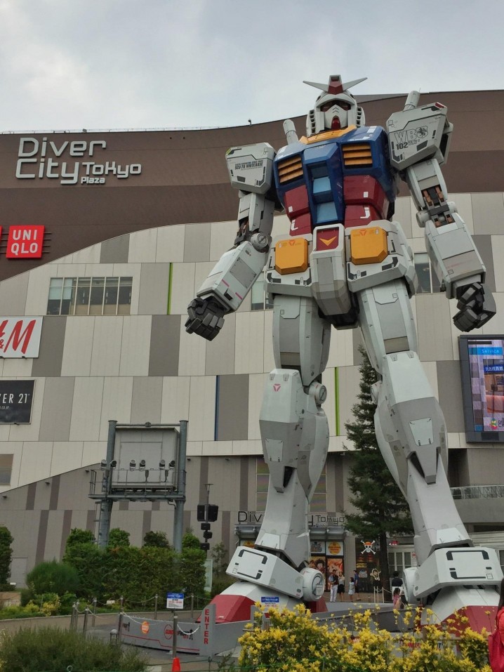 There are full-size Gundam statue