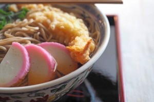 Toshikoshi-soba (buckwheat noodles eaten on New Year's Eve).