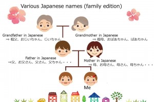 Study Japanese word : Various Japanese names (family edition)