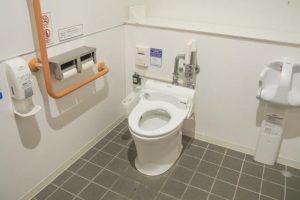 Clean public toilet